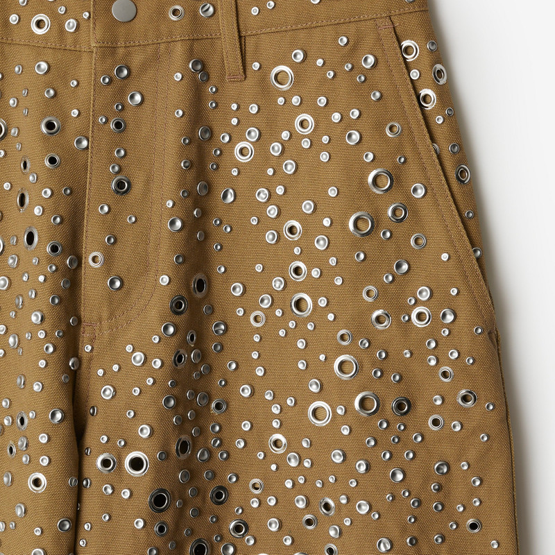 Studded Cotton Trousers 6