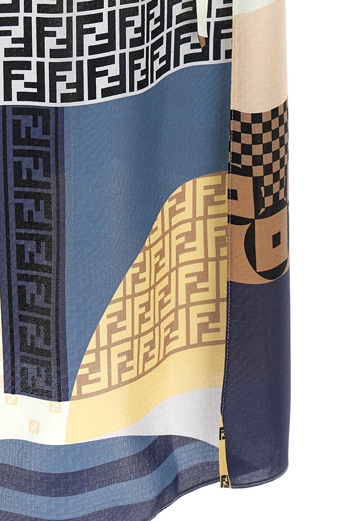 Patchwork silk dress - 5