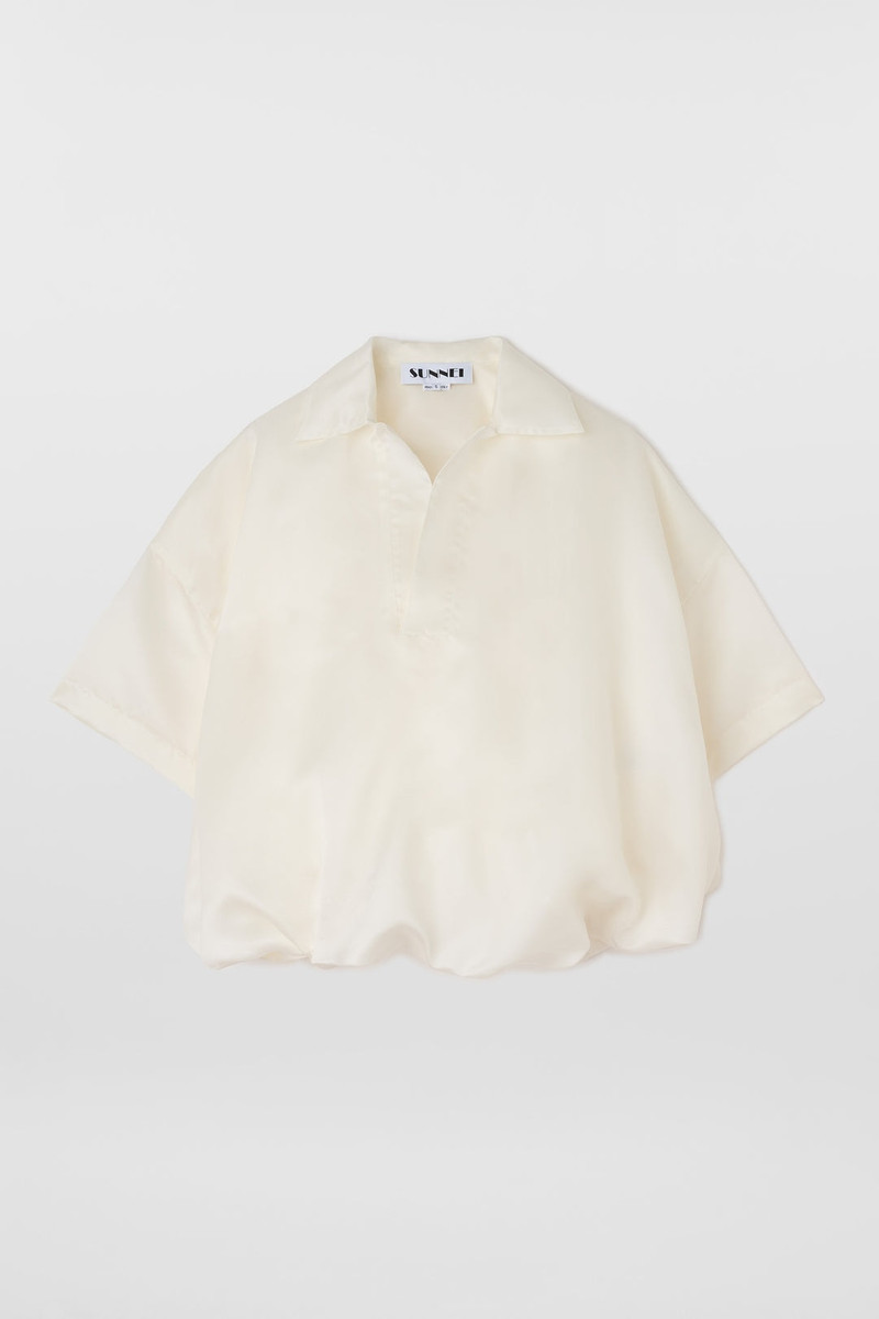 SUNNEI PUFFY POLO / white / silk outlook