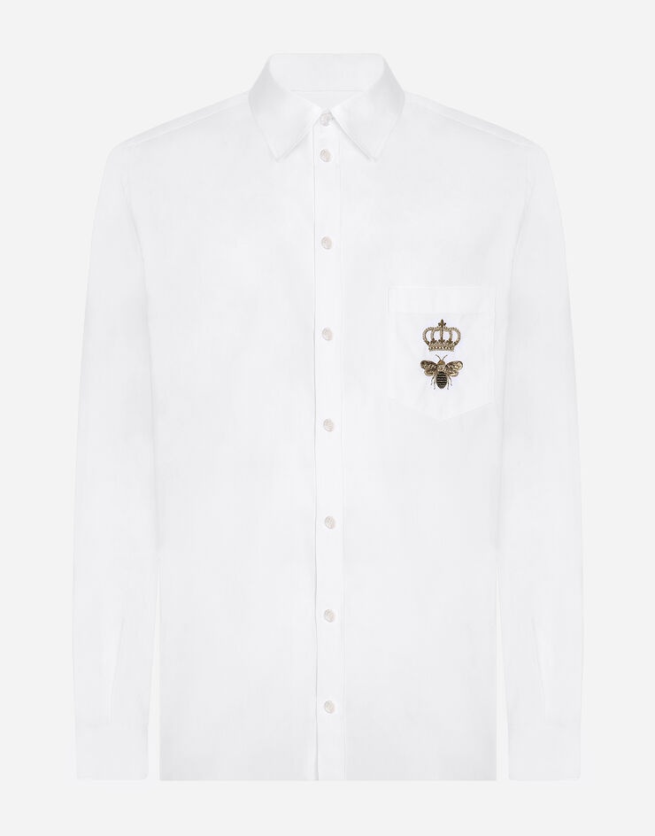Cotton Martini-fit shirt with embroidery - 1