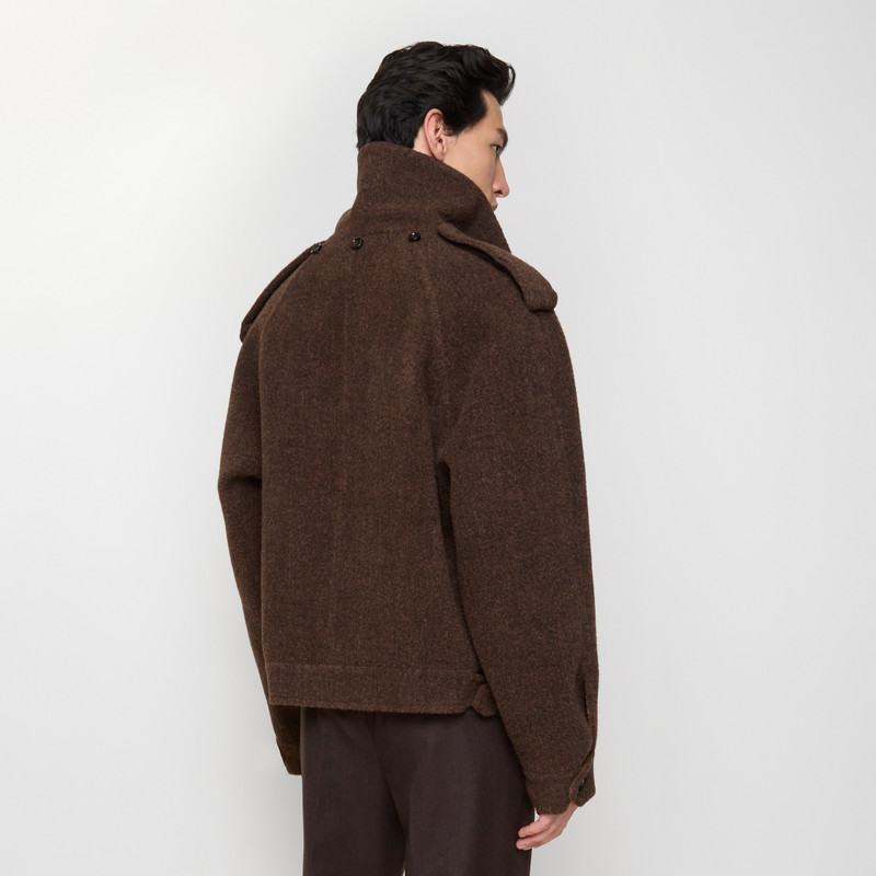 Detachable Scarf Wool Blend Jacket 4
