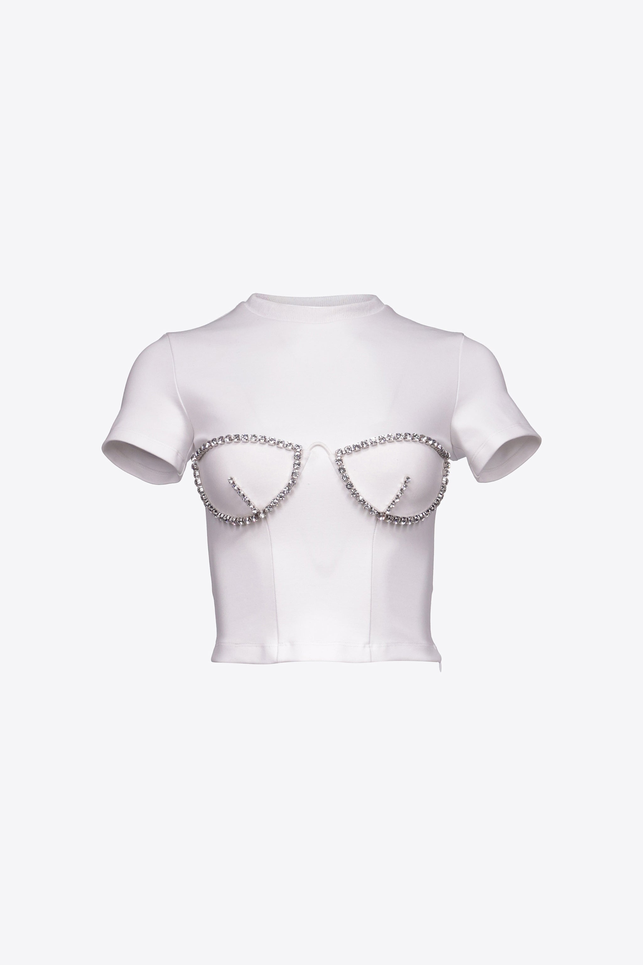 CRYSTAL BUSTIER CUP T-SHIRT - 1