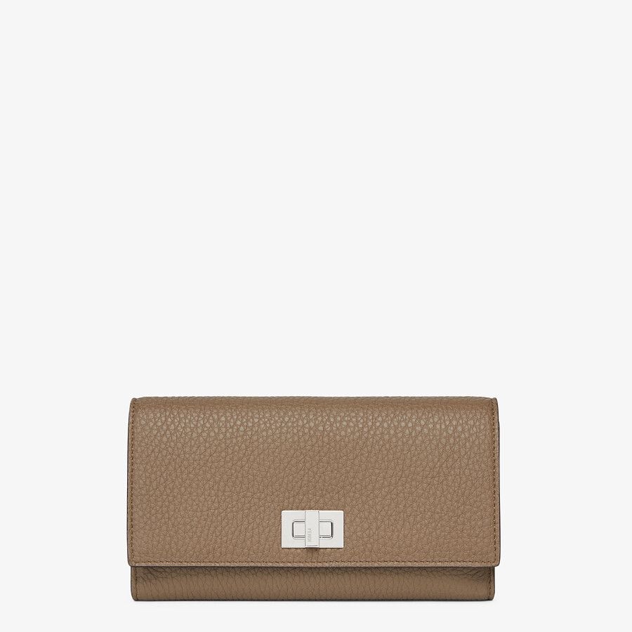 Beige leather wallet - 1