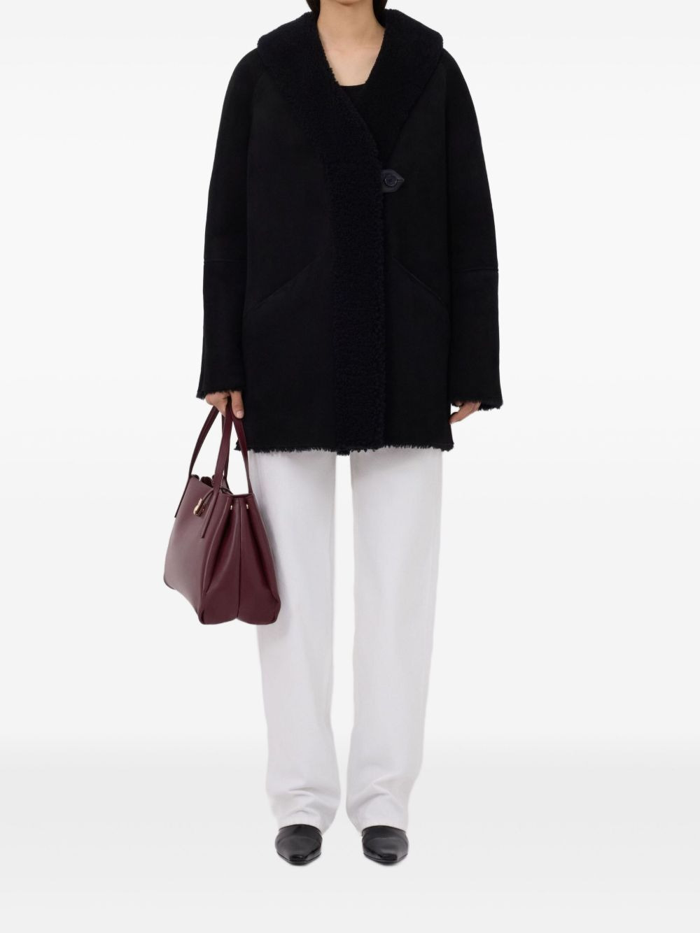 Isak hooded shearling coat - 2