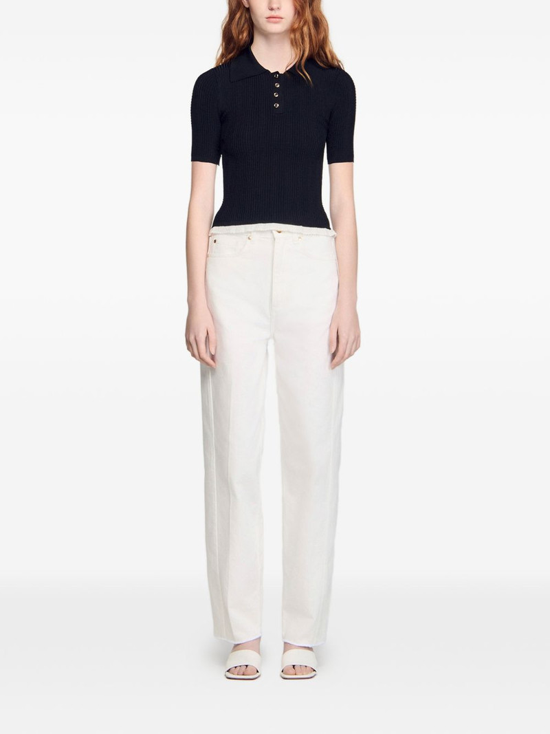 Sandro button polo top outlook