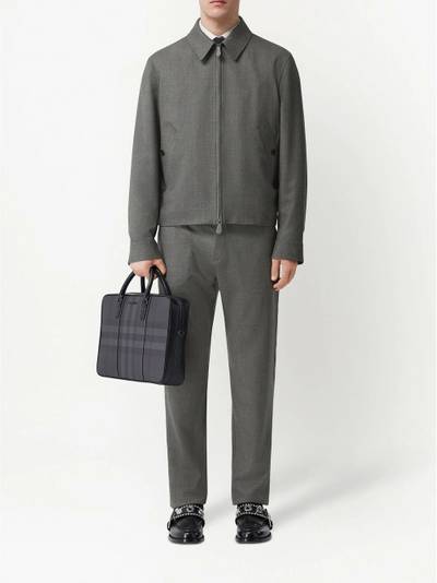 Burberry embroidered-monogram tailored trousers outlook