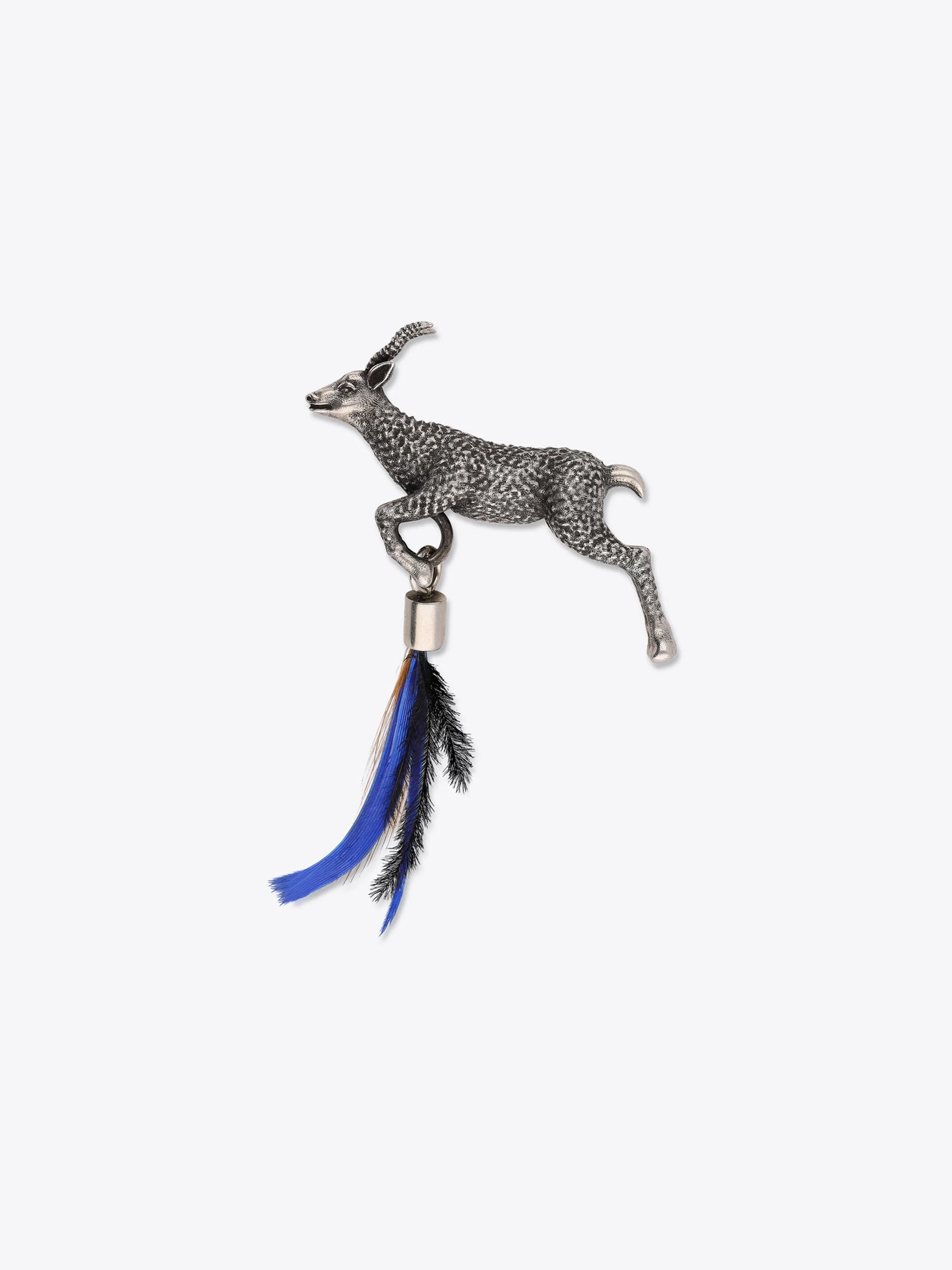 SILVER FEATHER BROOCH - 1