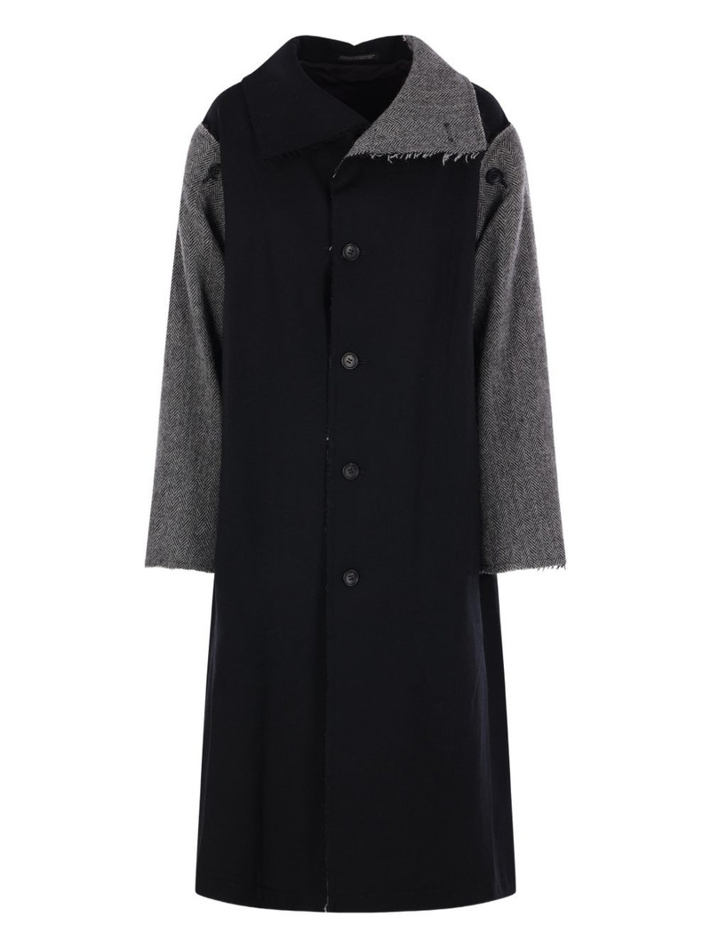 herringbone buttoned coat 1