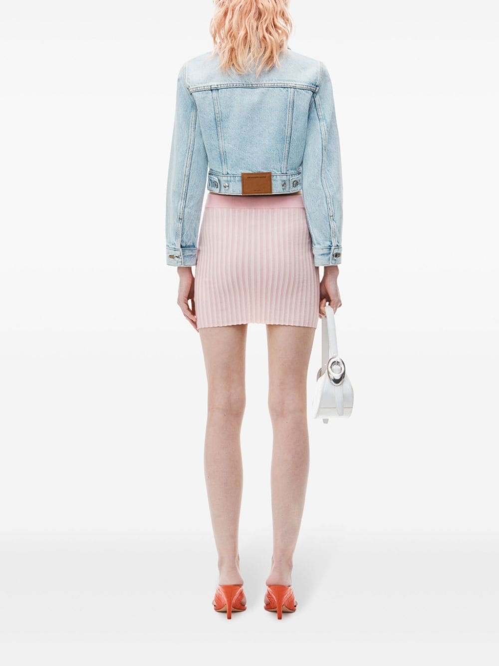 ribbed-knit mini skirt - 4