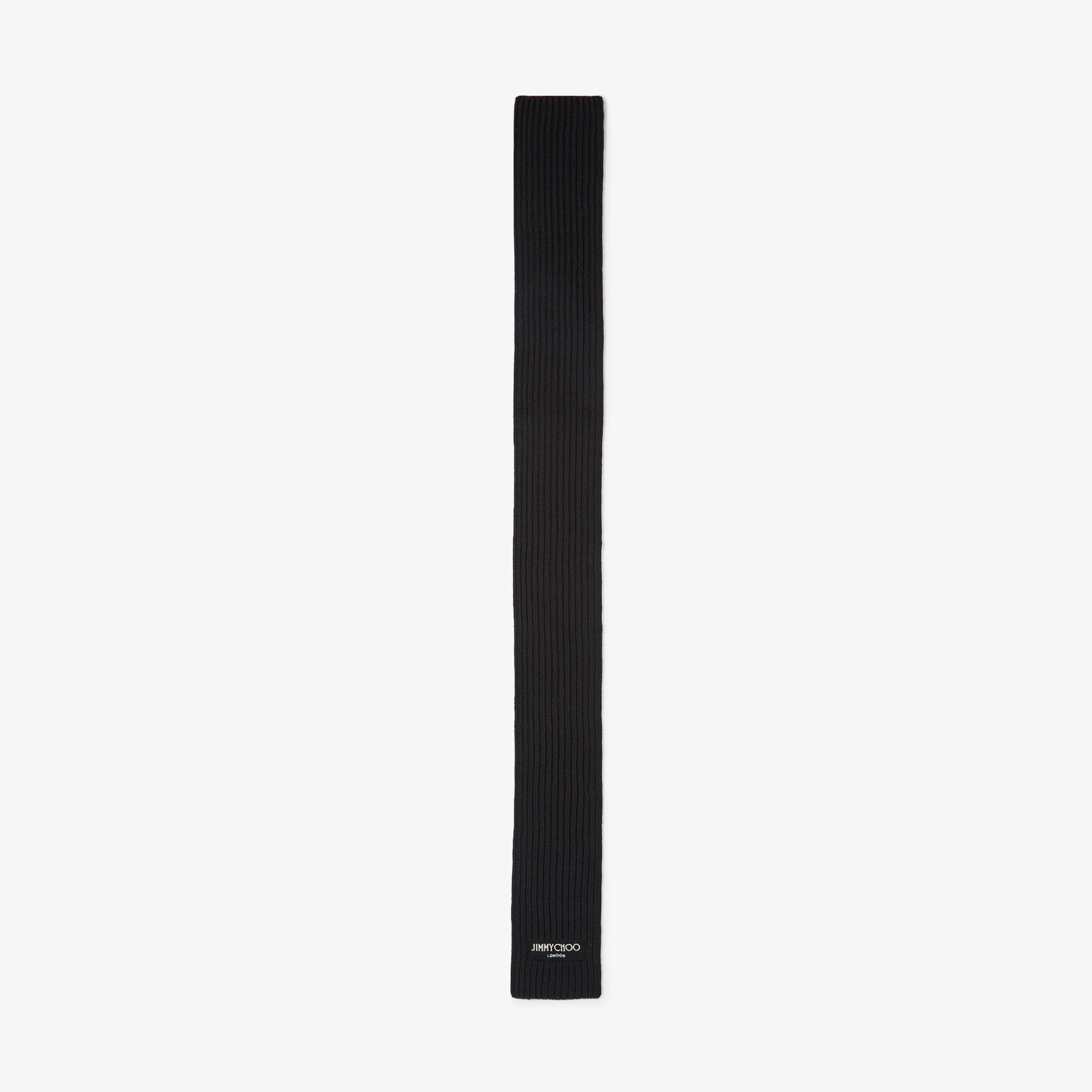 Yukiko
Black Cashwool Knit Scarf - 2
