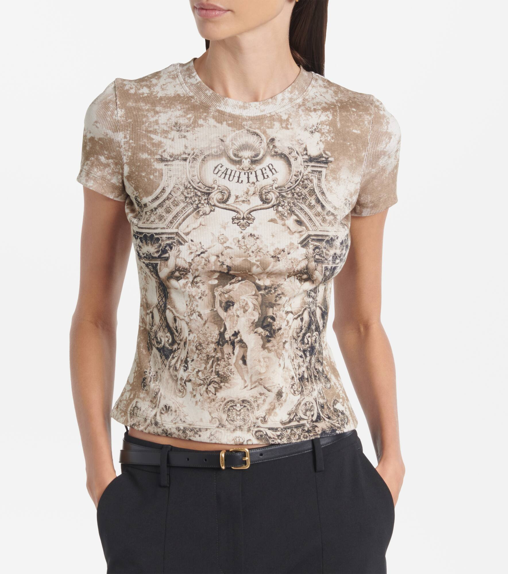 Médaillon cotton-blend jersey T-shirt - 5