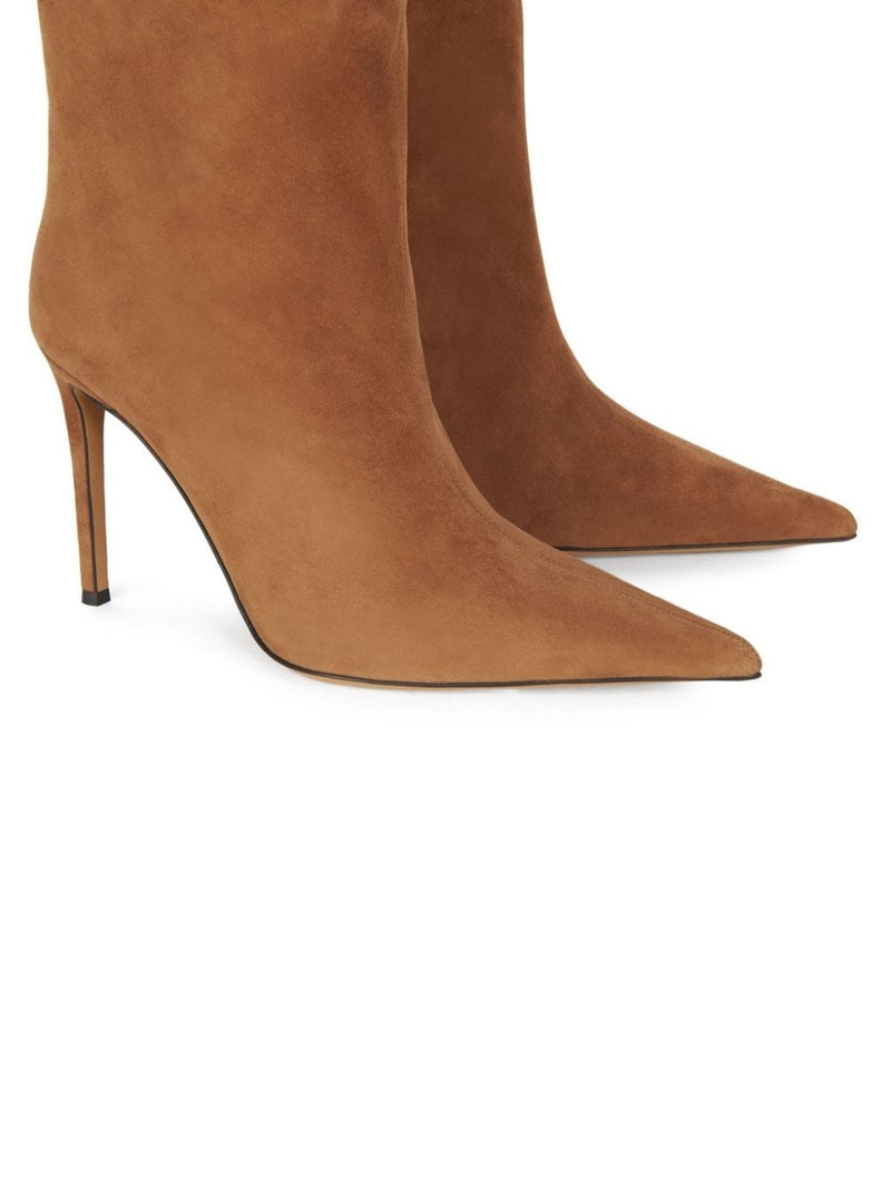 105mm pointed-toe suede boots 4