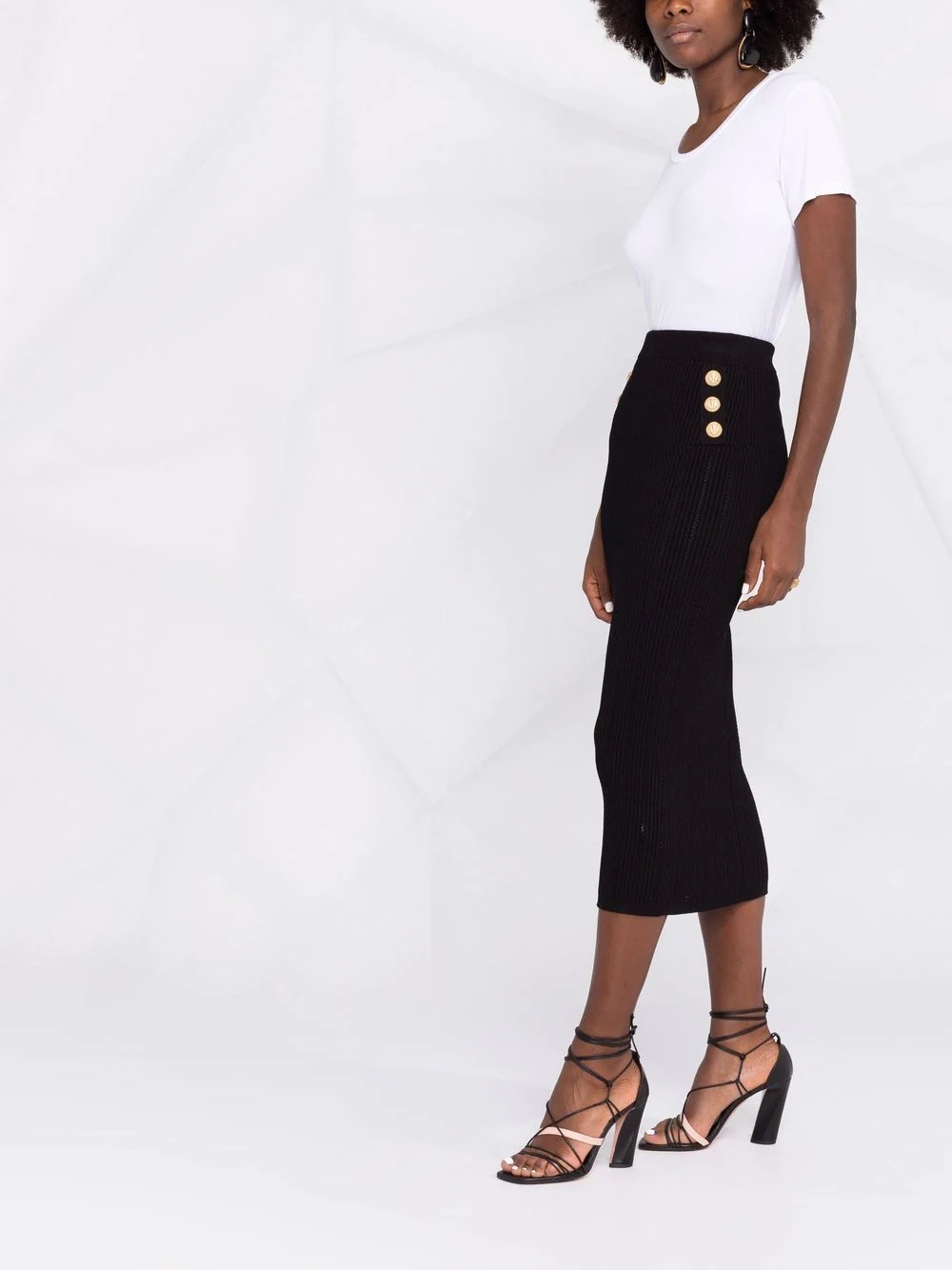 ribbed-knit pencil skirt - 6