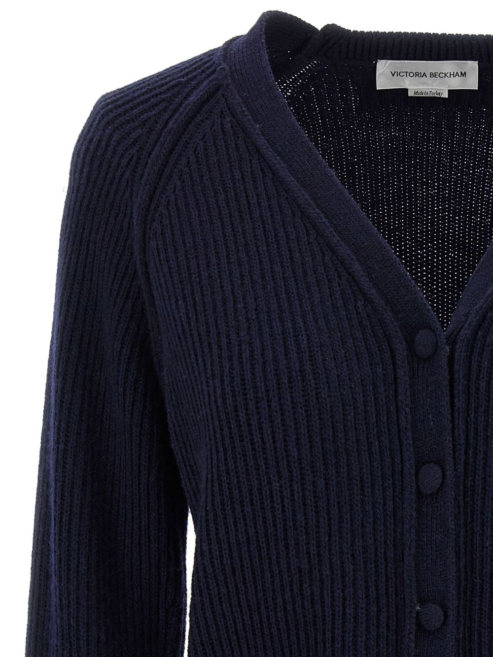 stepped-hem ribbed cardigan - 3