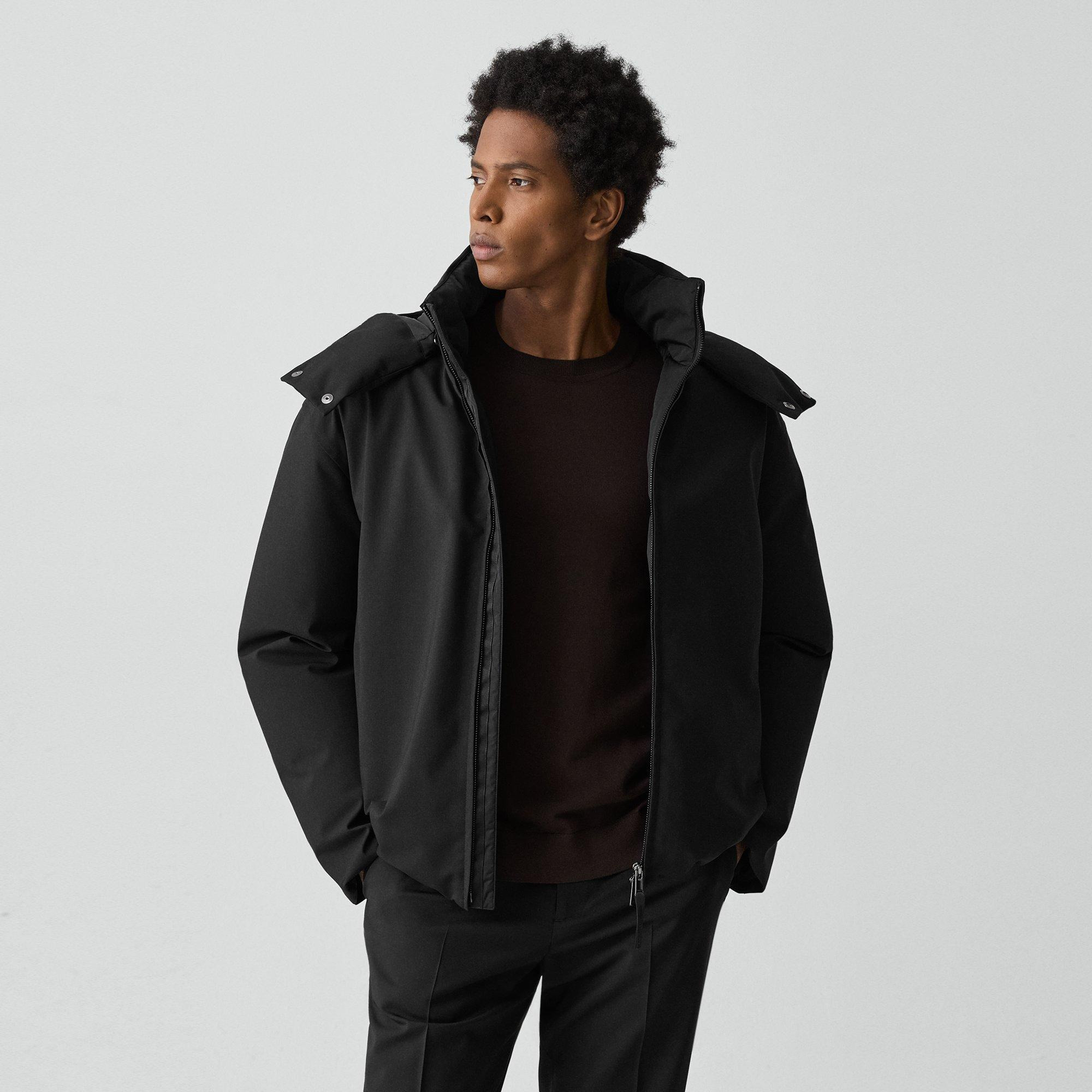 Hooded Jacket in Bonded Wool-Blend - 2