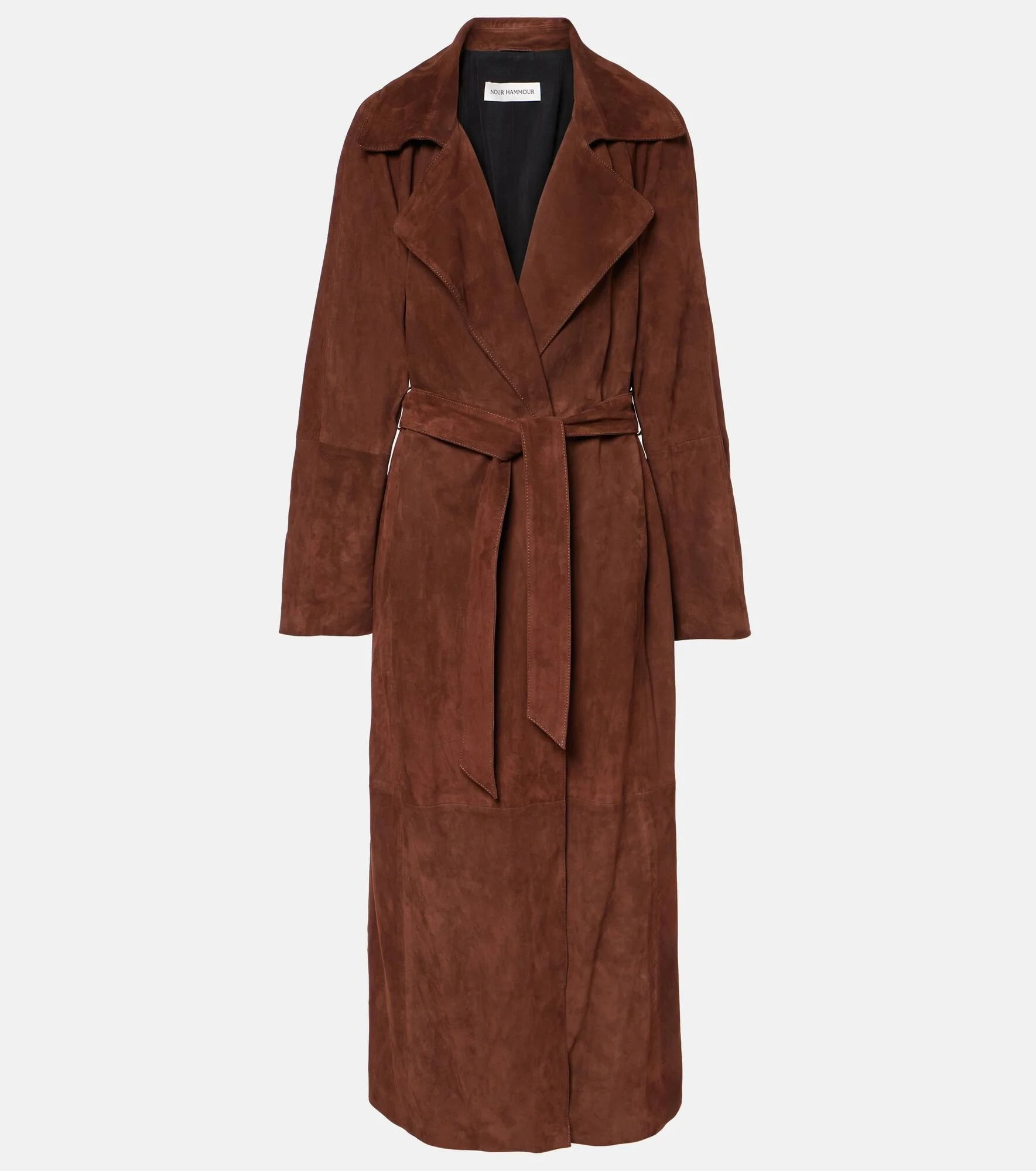 Althea suede wrap coat - 1