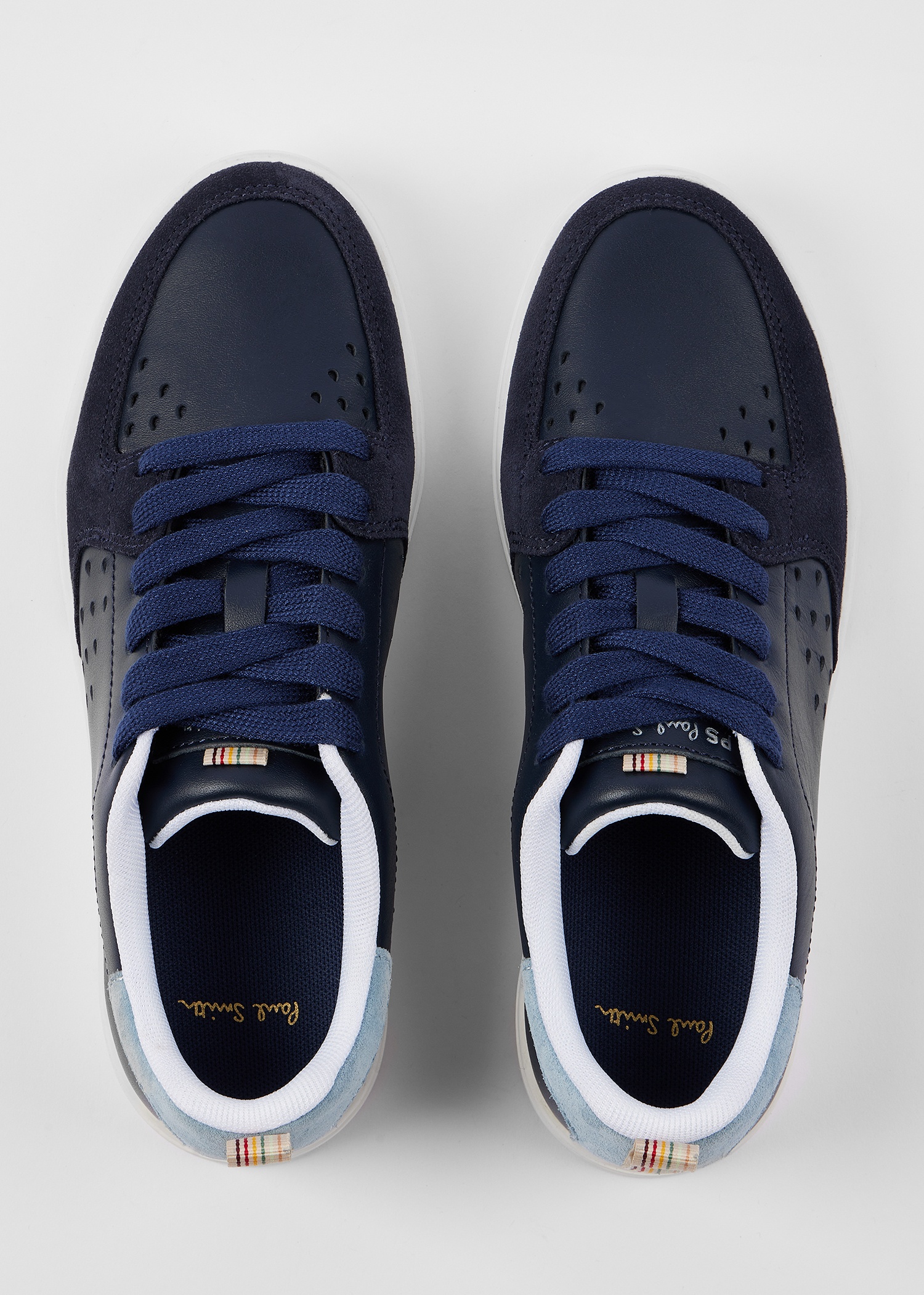 Women's Navy Leather 'Cosmo' Trainers - 3