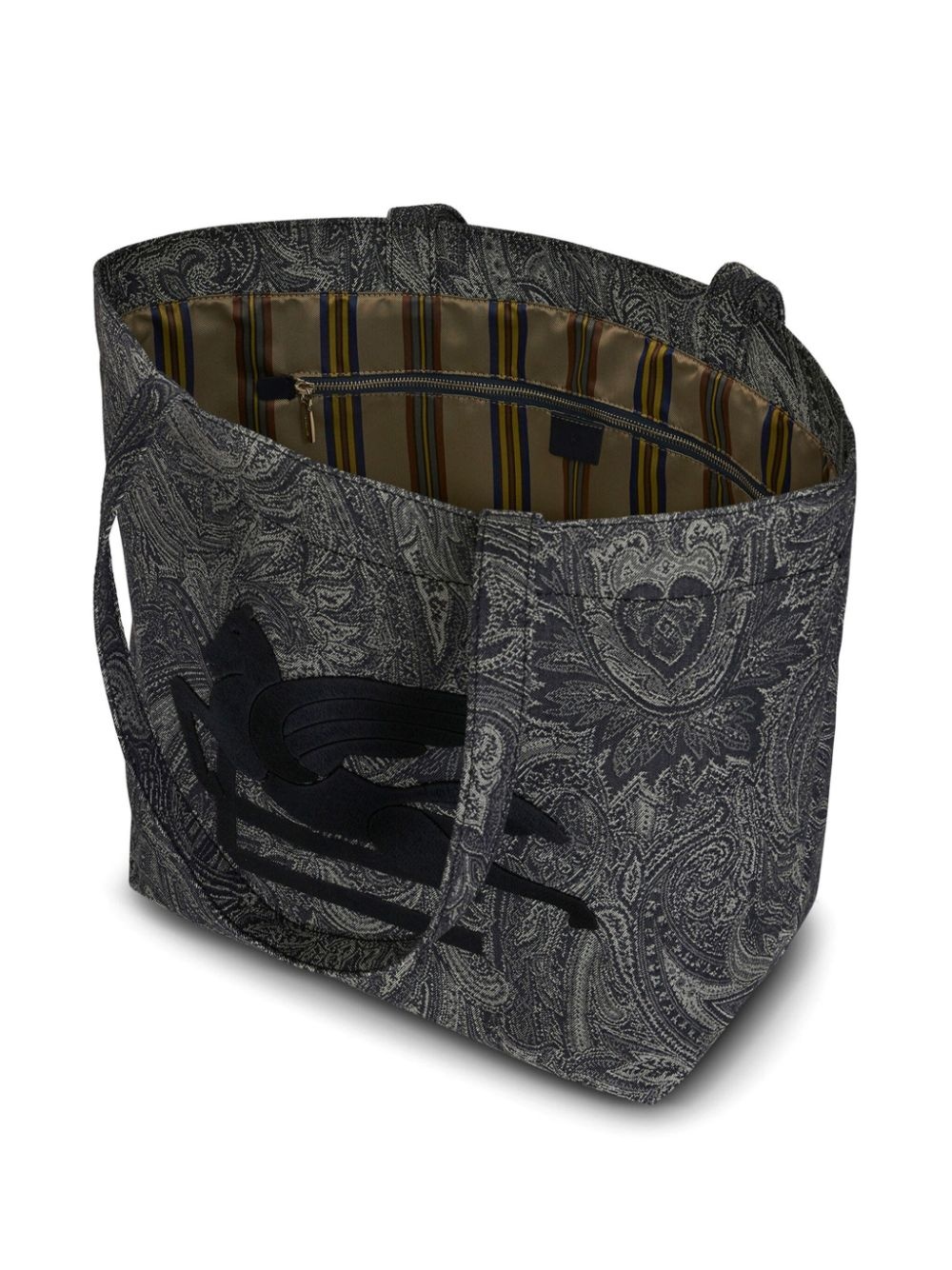 large Pegaso-motif paisley-jacquard tote bag - 4