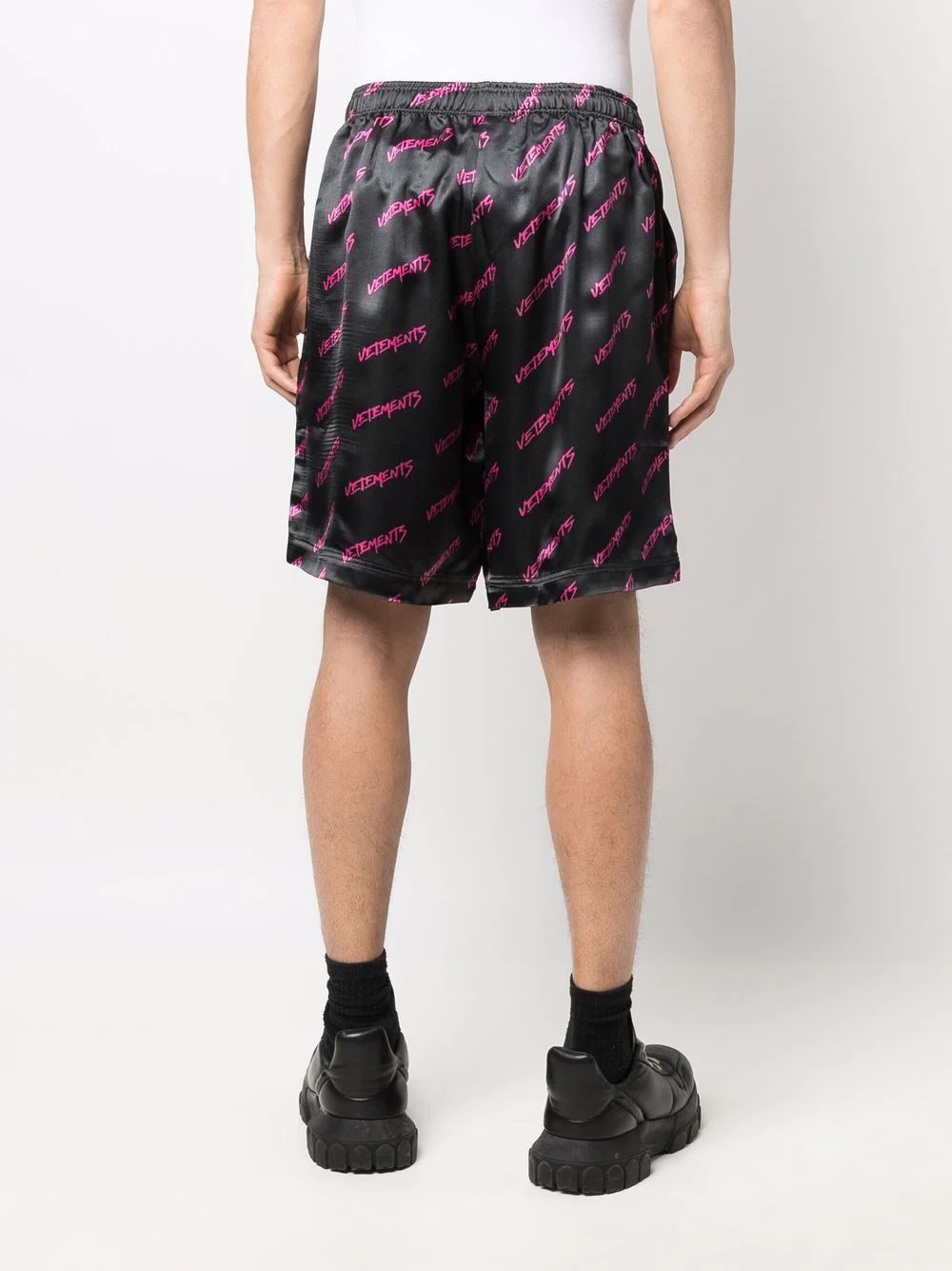 logo-print track shorts - 5