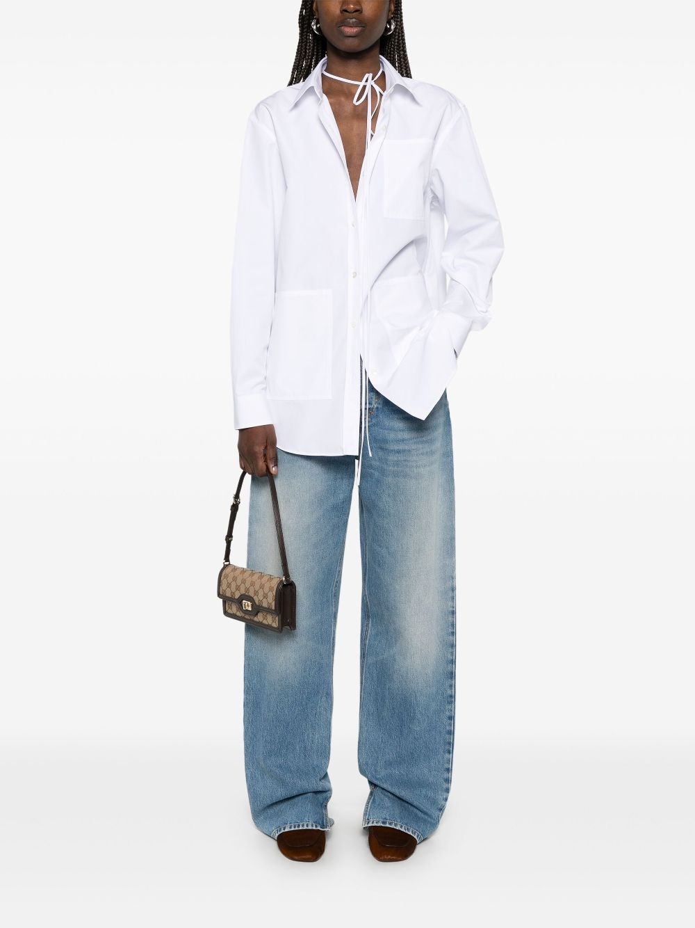 Low rise denim trousers - 2