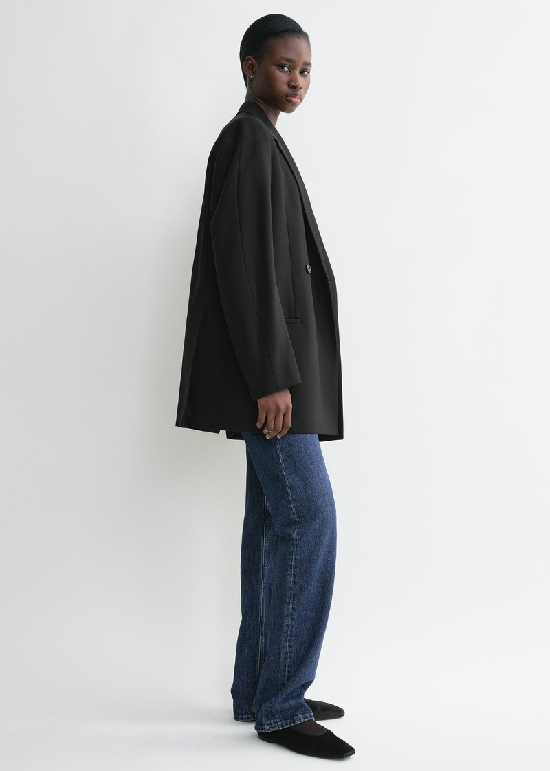 Double-breasted blazer black 3