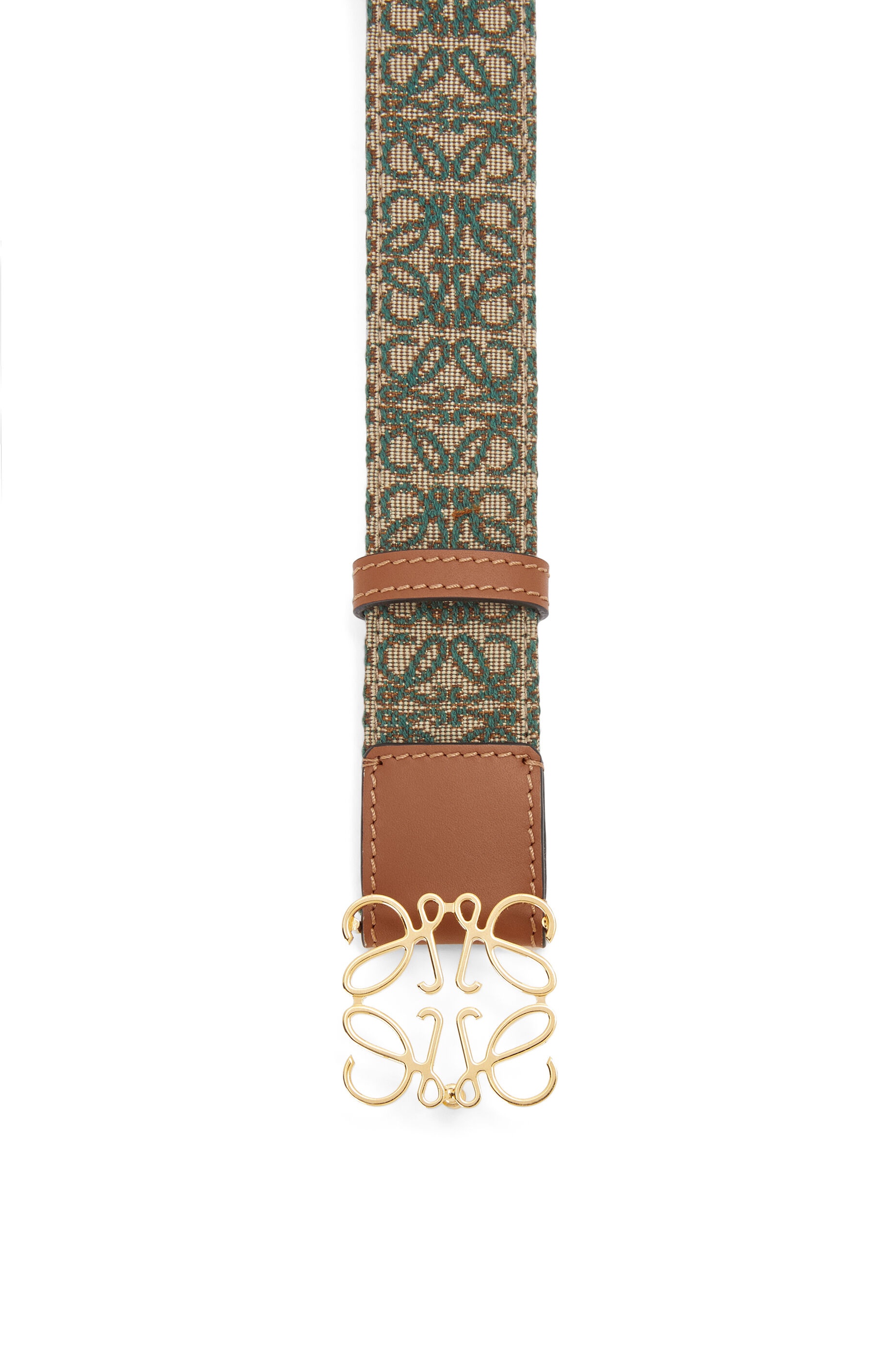 Anagram belt in jacquard and calfskin - 2