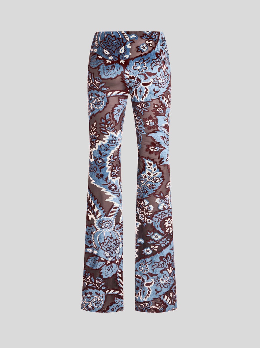 TULLE AND JACQUARD VELVET TROUSERS - 6