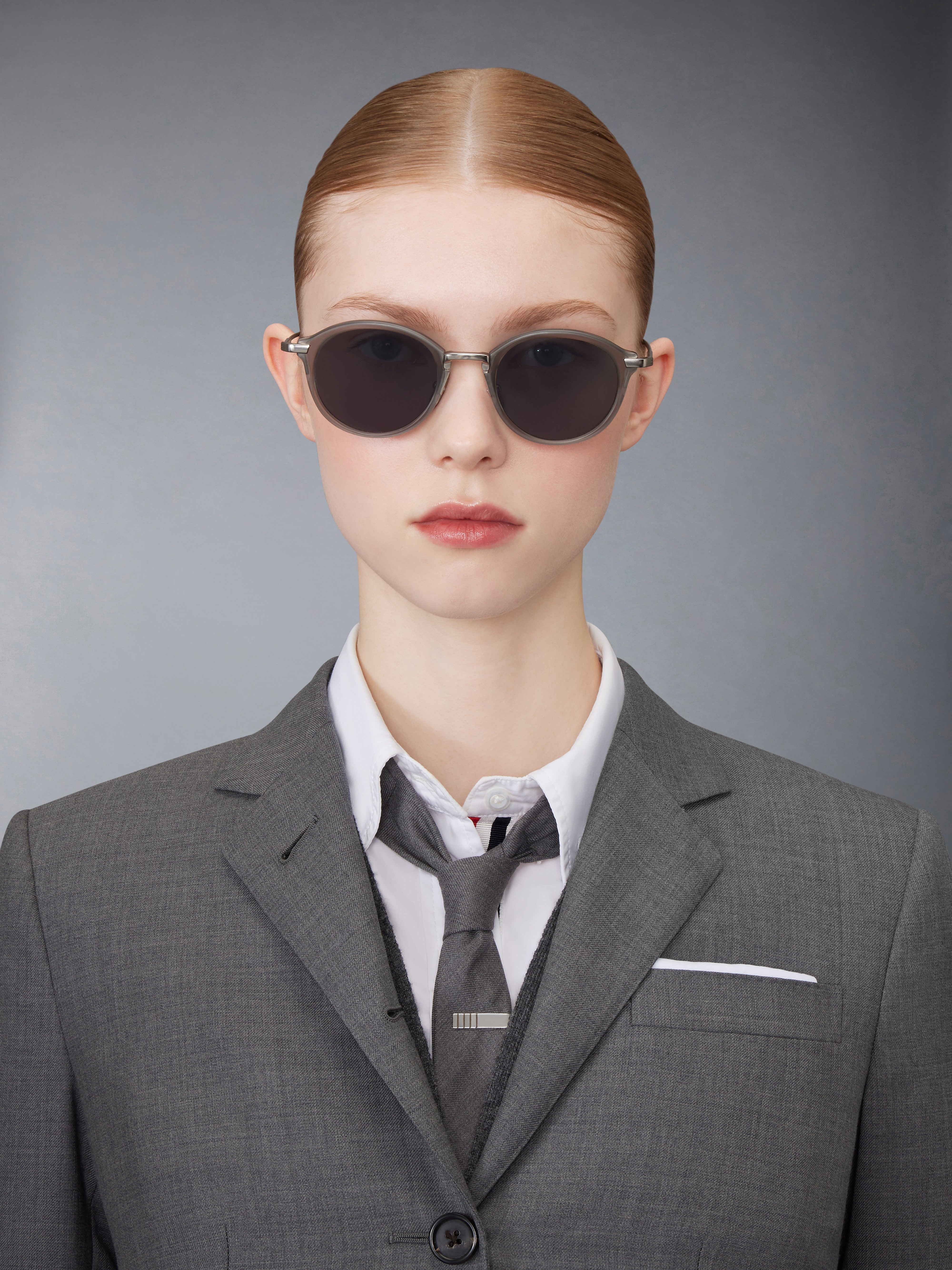 ACETATE AND TITANIUM ROUND SUNGLASSES - 2