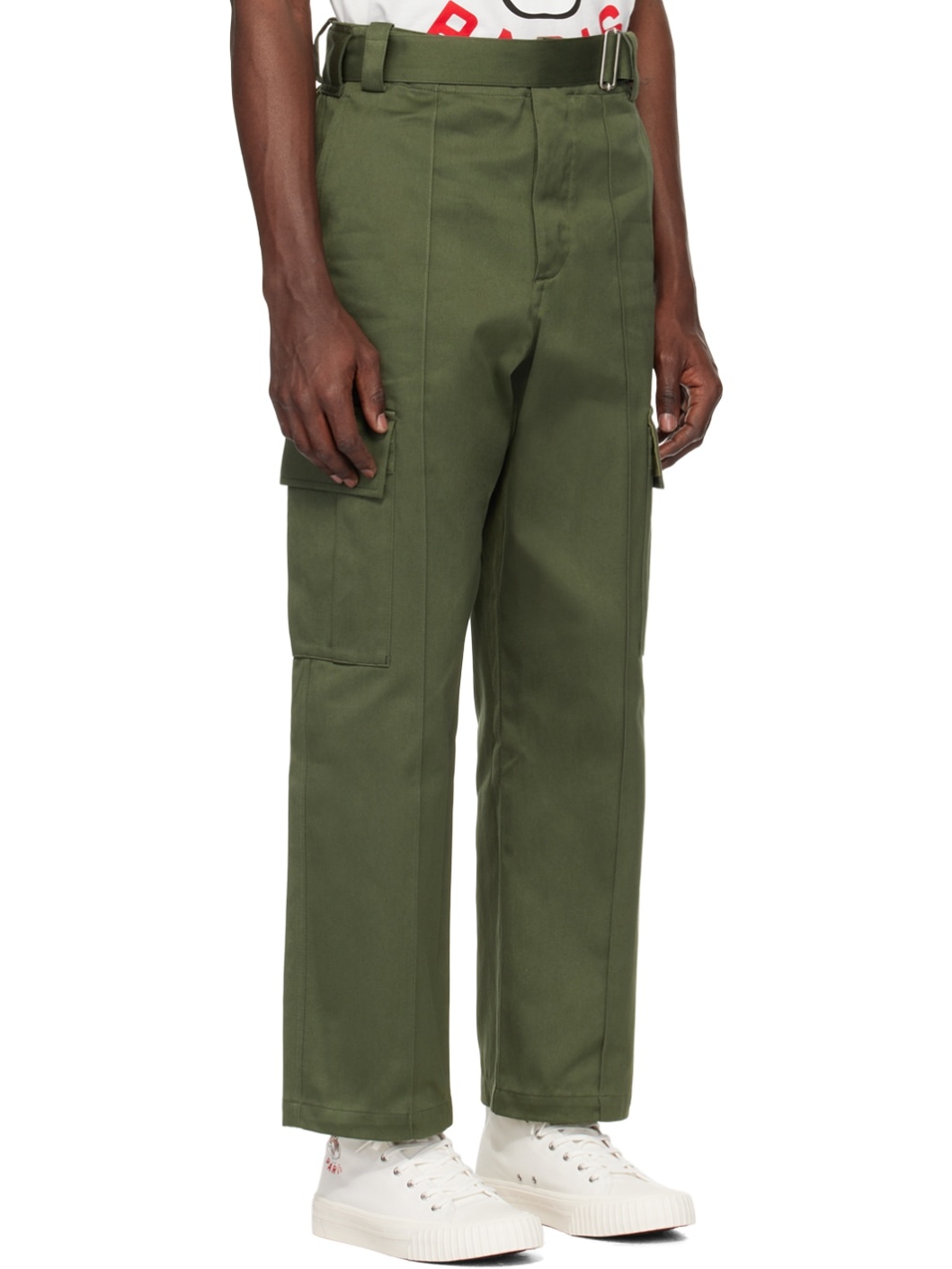 Green Belted Cargo Pants - 2