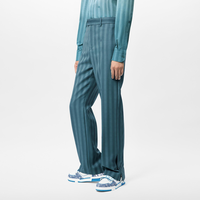 Damier Striped Hook Detail Pants 3