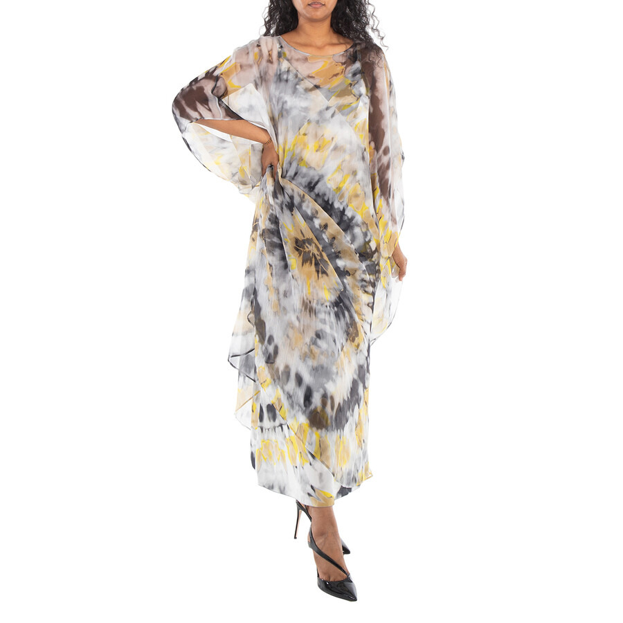 Chloe Ladies Kaftan-Inspired Silk Crepon Maxi Dress - 4
