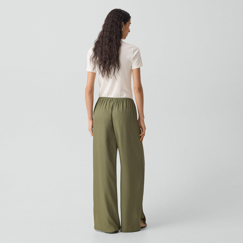 Theory Vented Pull-On Pant in Washed Twill outlook