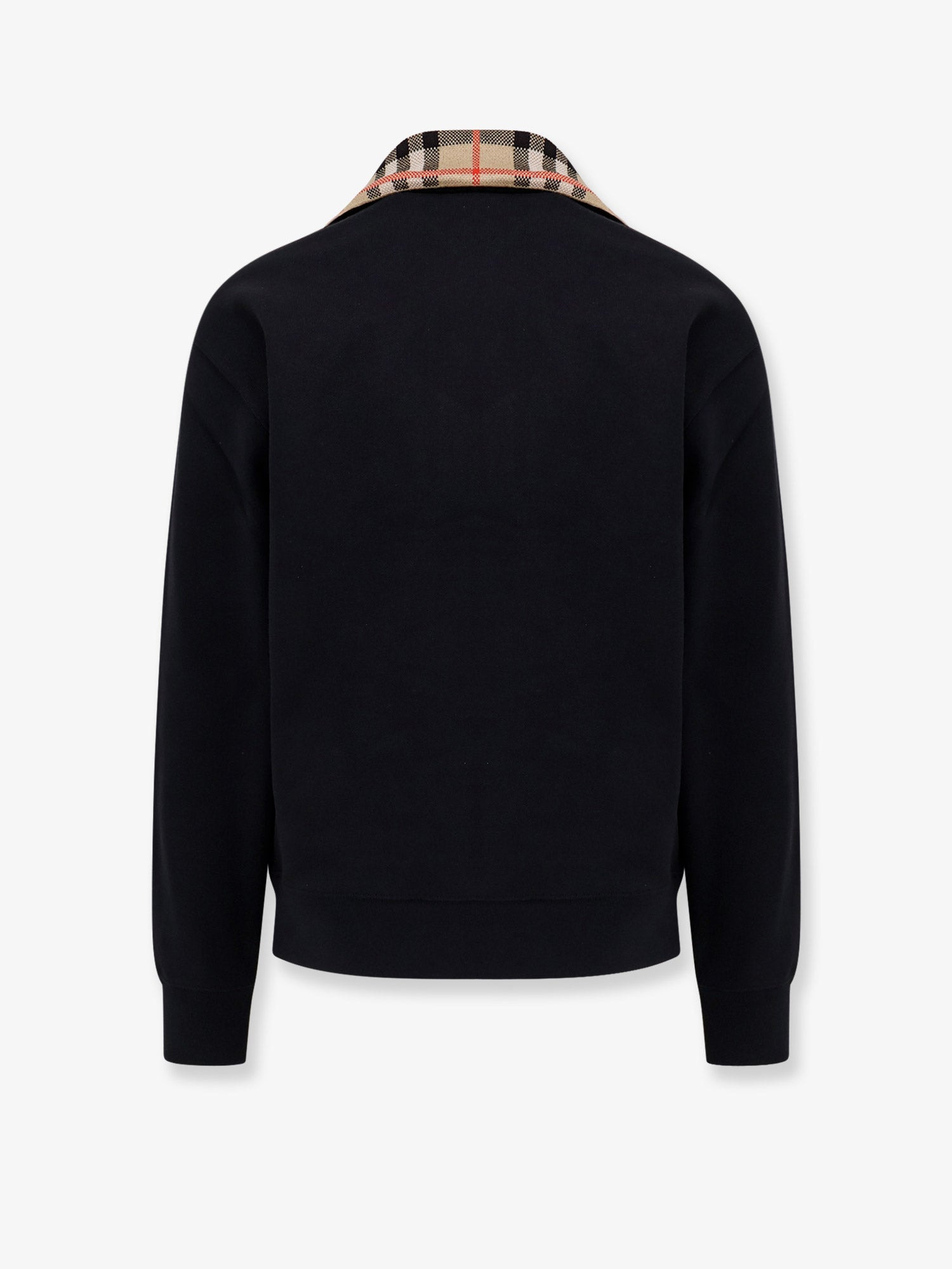 TRADITIONAL CHECK HALF-ZIP SWEATER - 2