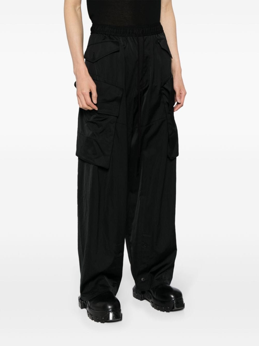 wide-leg cargo trousers - 6