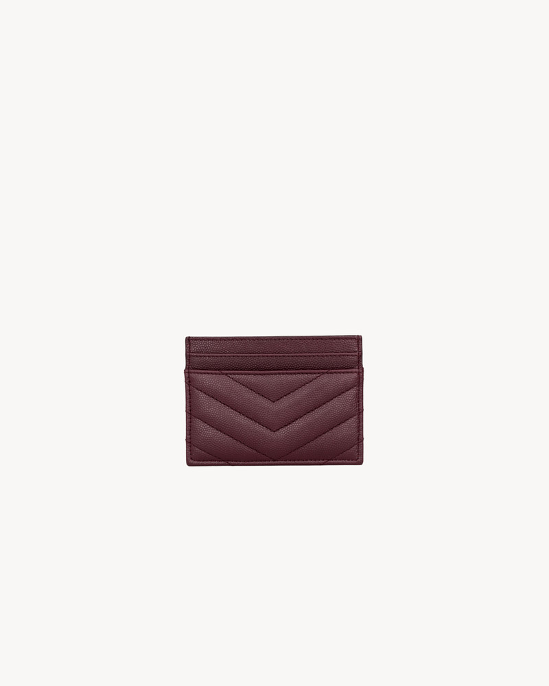 SAINT LAURENT CASSANDRE CARD CASE IN GRAIN DE POUDRE LEATHER outlook
