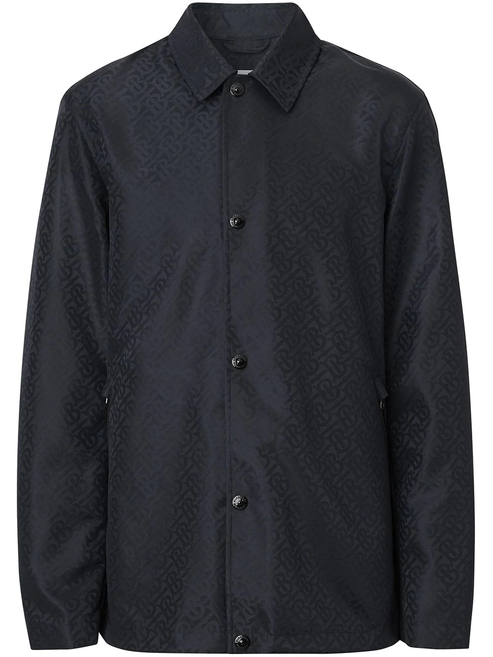 monogram-print ECONYL® shirt jacket - 1