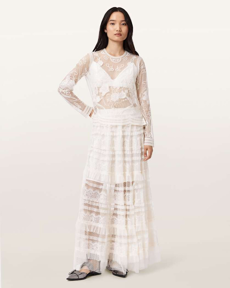ALLSAINTS ARLEA TULLE MAXI SKIRT outlook