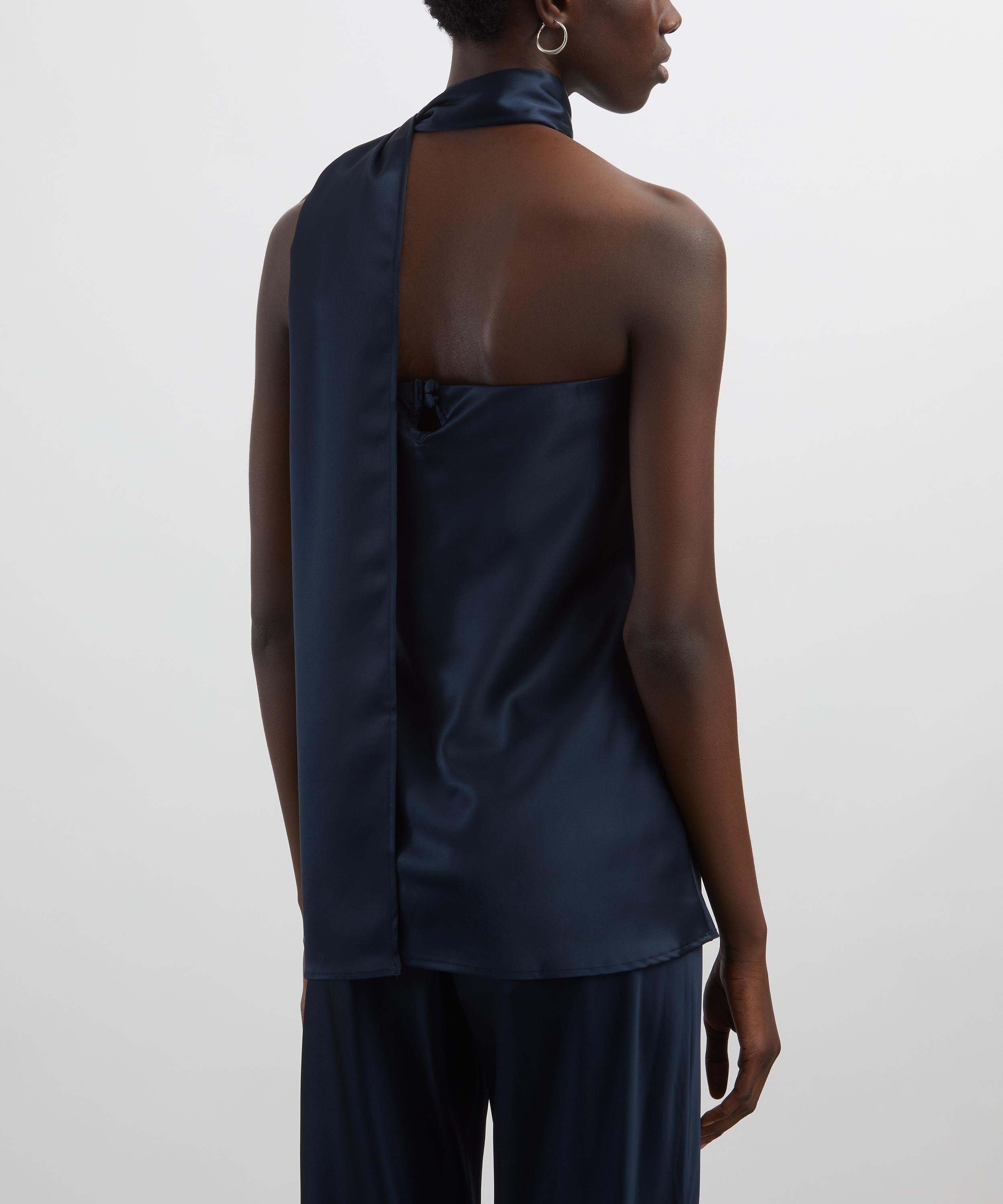Sienna Navy Satin Top - 4