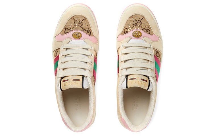 (WMNS) Gucci Screener GG Low-Top Sneakers 'GG Canvas - Beige Pink' 677423-9SFR0-2587 - 3