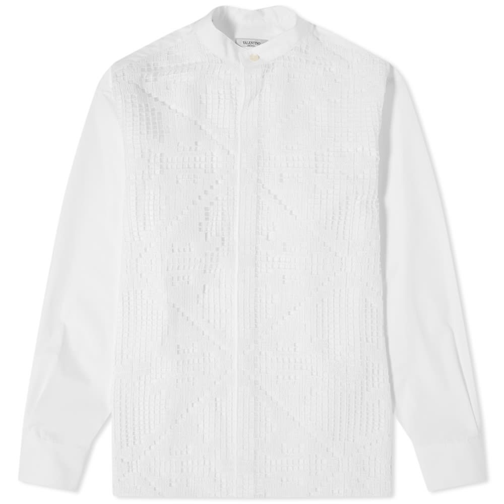 Valentino Mandarin Collar Macrame Shirt - 1