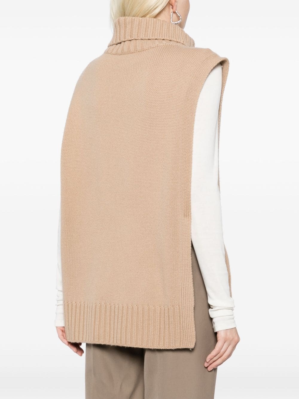 roll-neck sleeveless jumper - 4