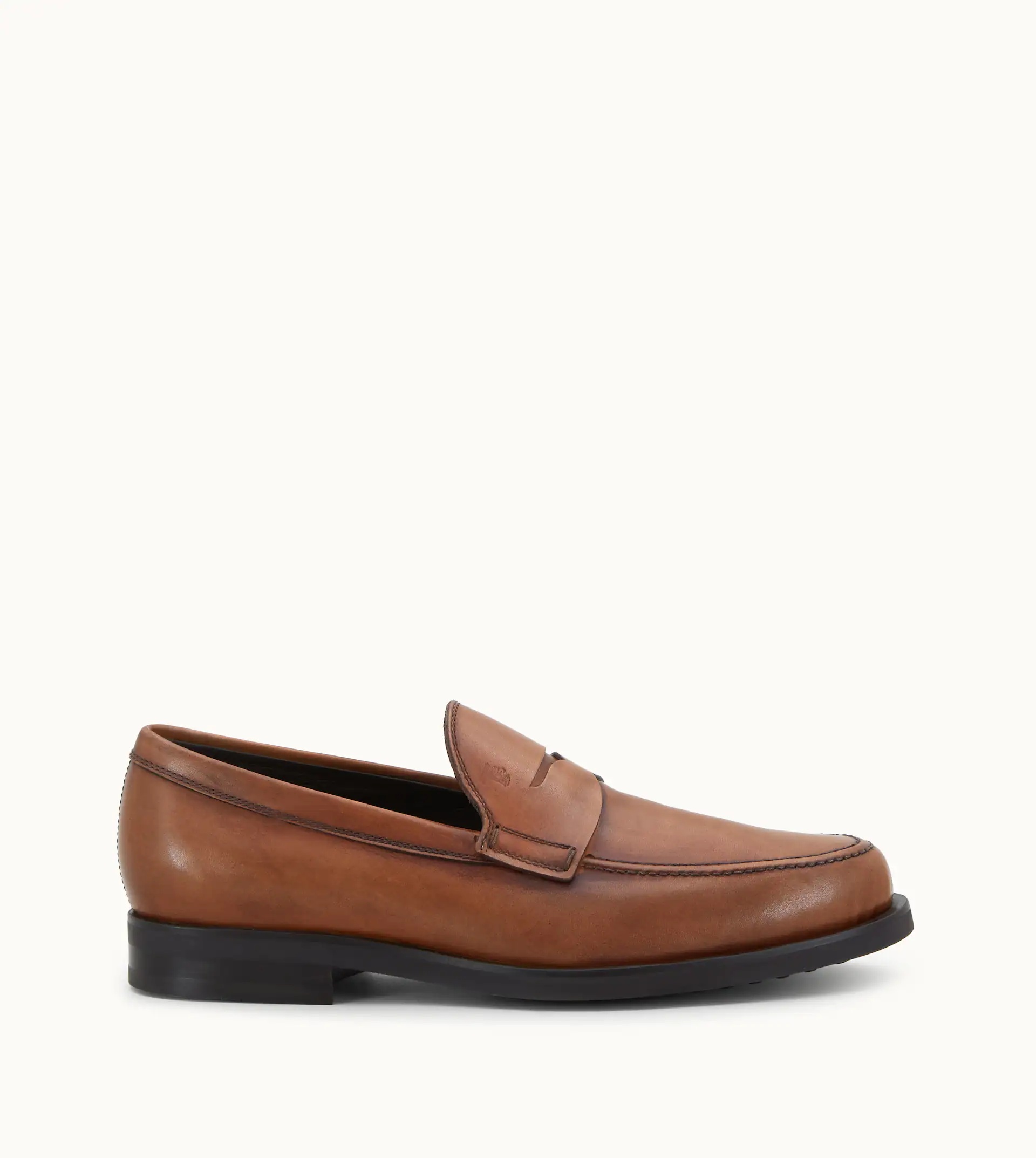 LEATHER LOAFERS - BROWN - 5