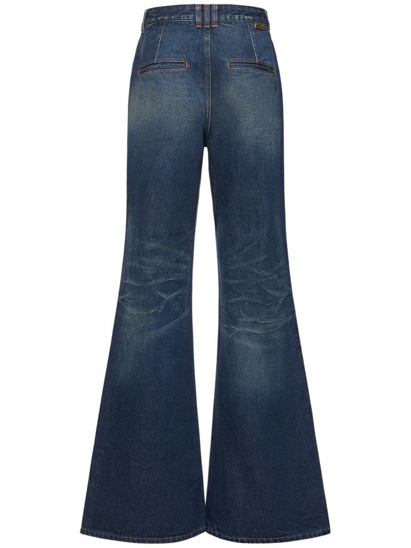 High rise flared denim jeans - 3