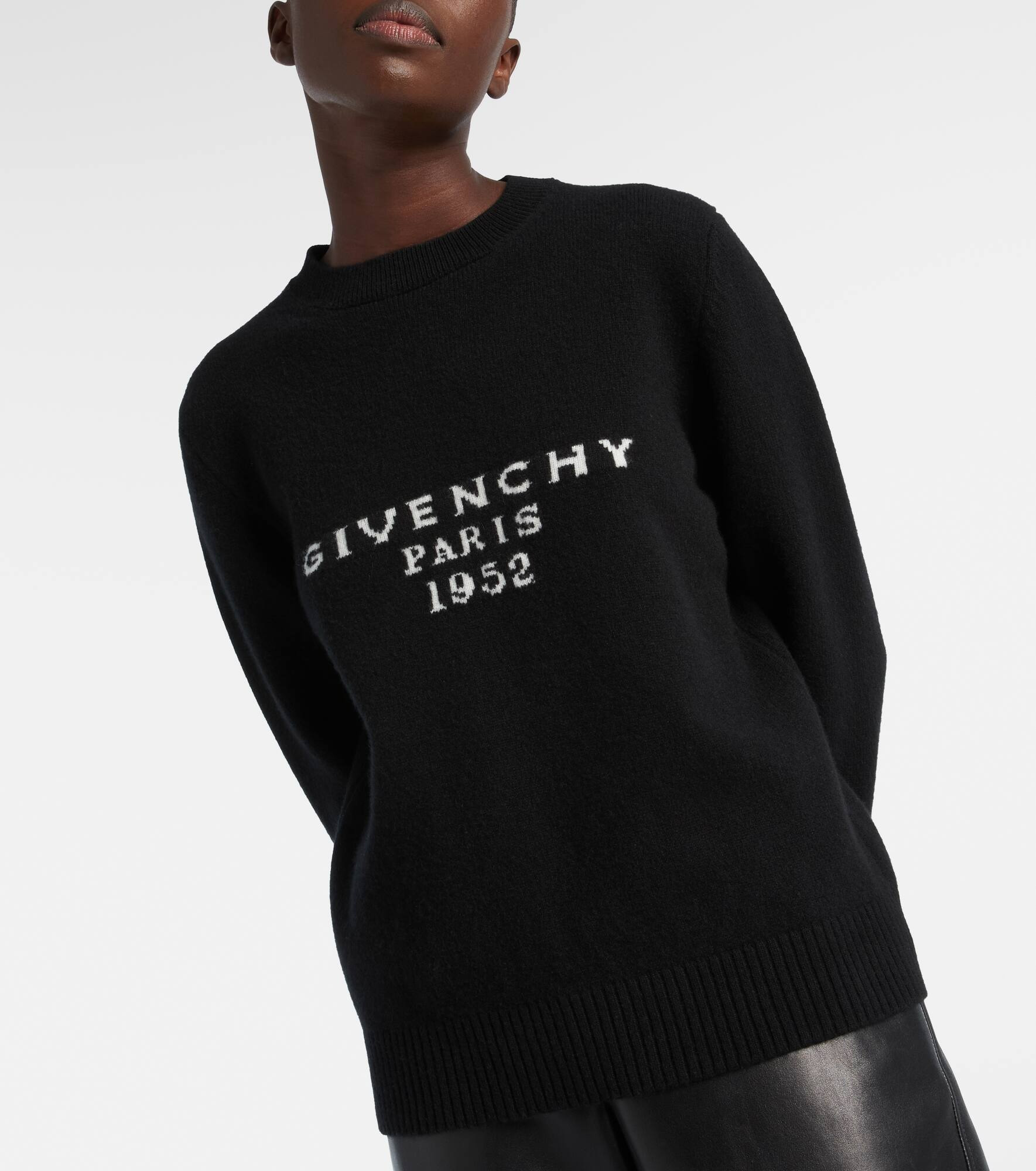 Logo wool and cashmere sweater - 5