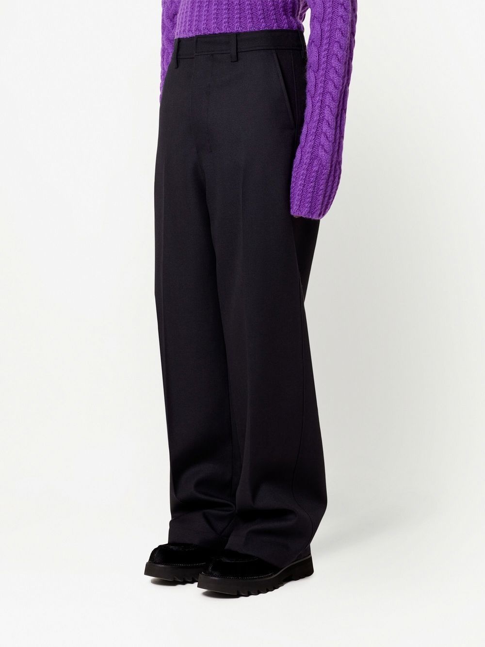 wide-leg tailored trousers - 4