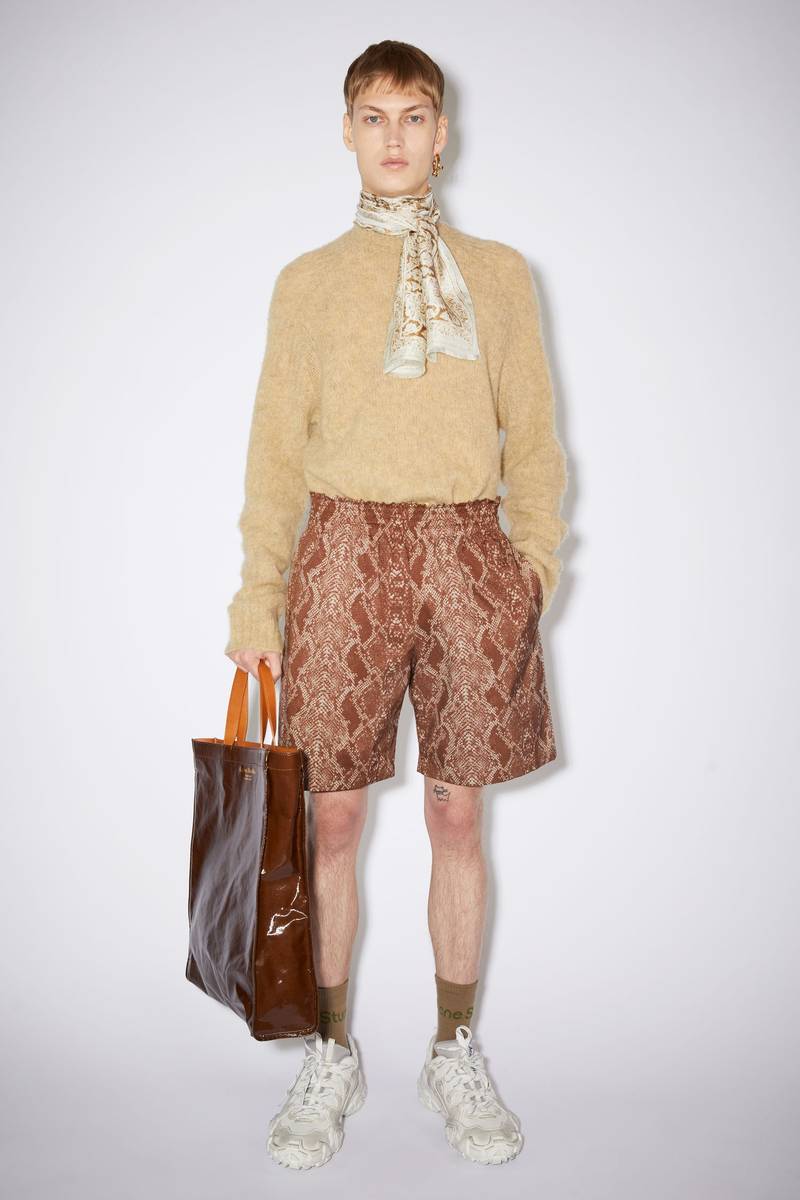 Acne Studios Printed swim shorts - Rust red outlook