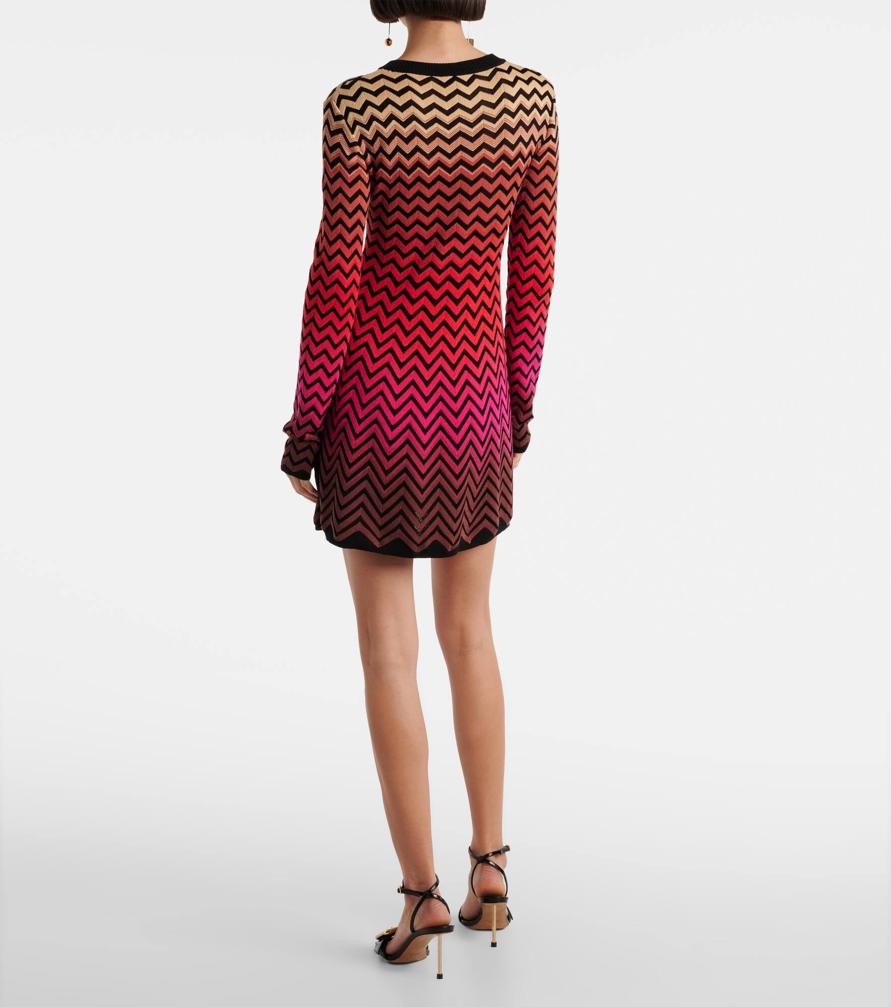 Zig Zag ombré cotton-blend minidress - 3