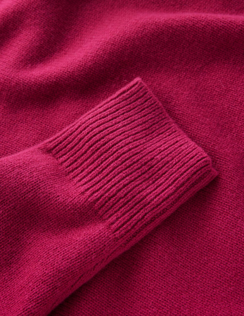Polly Merino Roll Neck Sweater-Sorbet Pink 1
