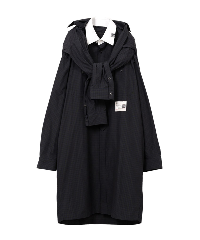 Sleeve Layered Check Shirt Dress 19