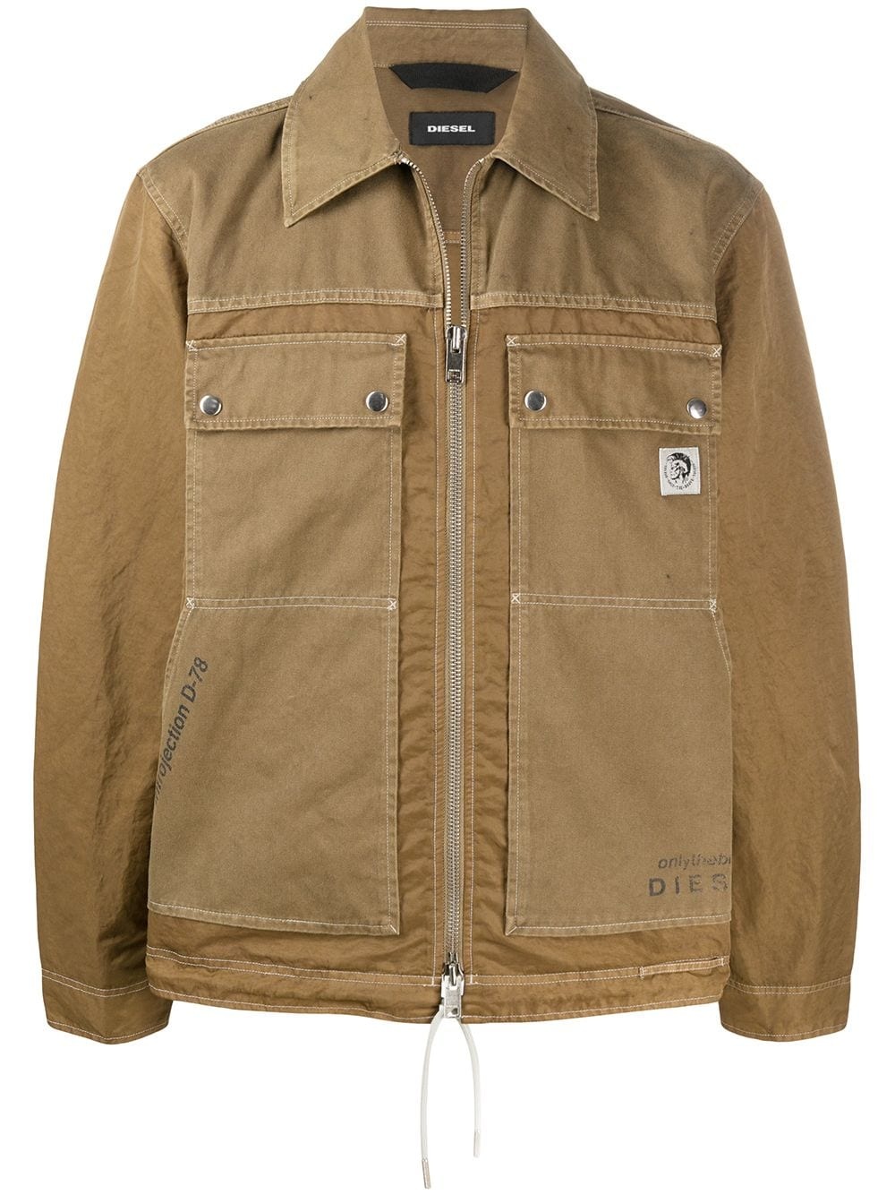 stitch detail workwear jacket - 1